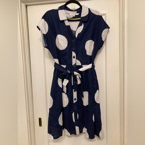 Boden Linen/cotton Shirt Dress 10